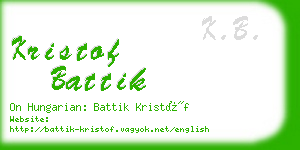 kristof battik business card